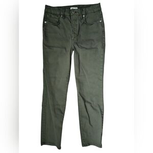 GOOD AMERICAN "Good Classic" Olive Green Cropped Jeans | SZ 30/10
